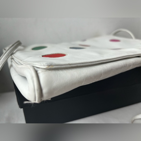 Sale🔥Genuine Leather Large White crossbody purse - Picture 4 of 9